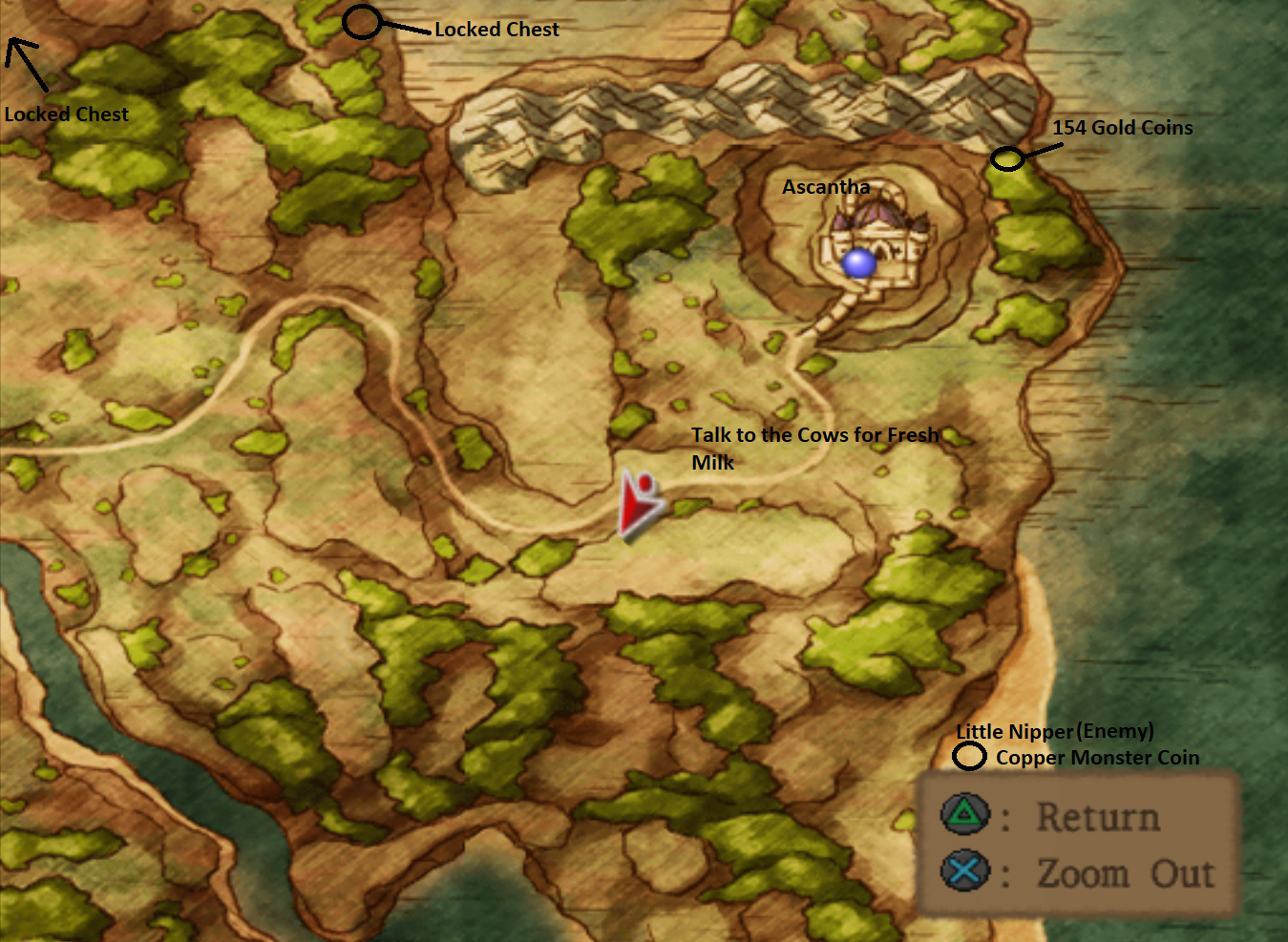 Map of Area Around Ascantha